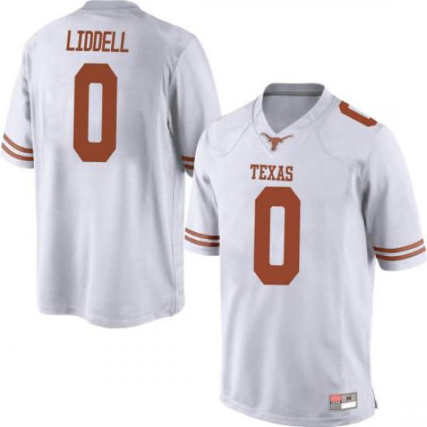 Men Texas Longhorns #0 Gerald Liddell Game Embroidery Jersey White